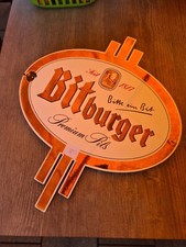 Bitburger Reklame Bitte ein Bit Premium Pils Schild Emailschild