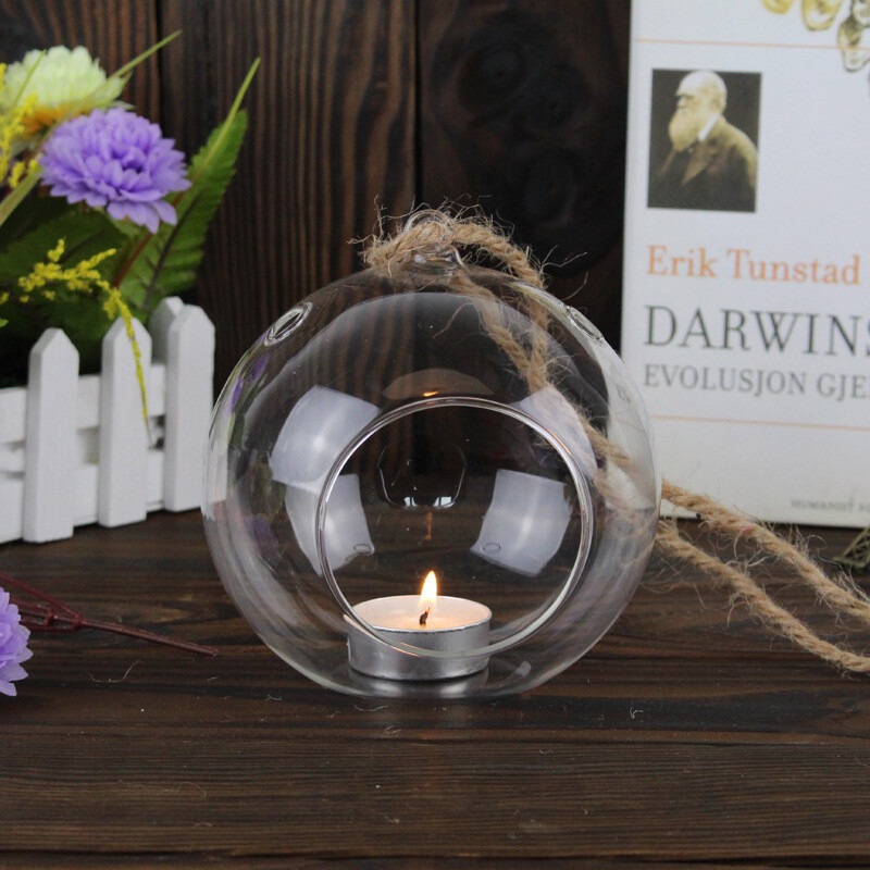 636x Outdoor Hanging Tea Light Candle Holder Clear Glass Wedding