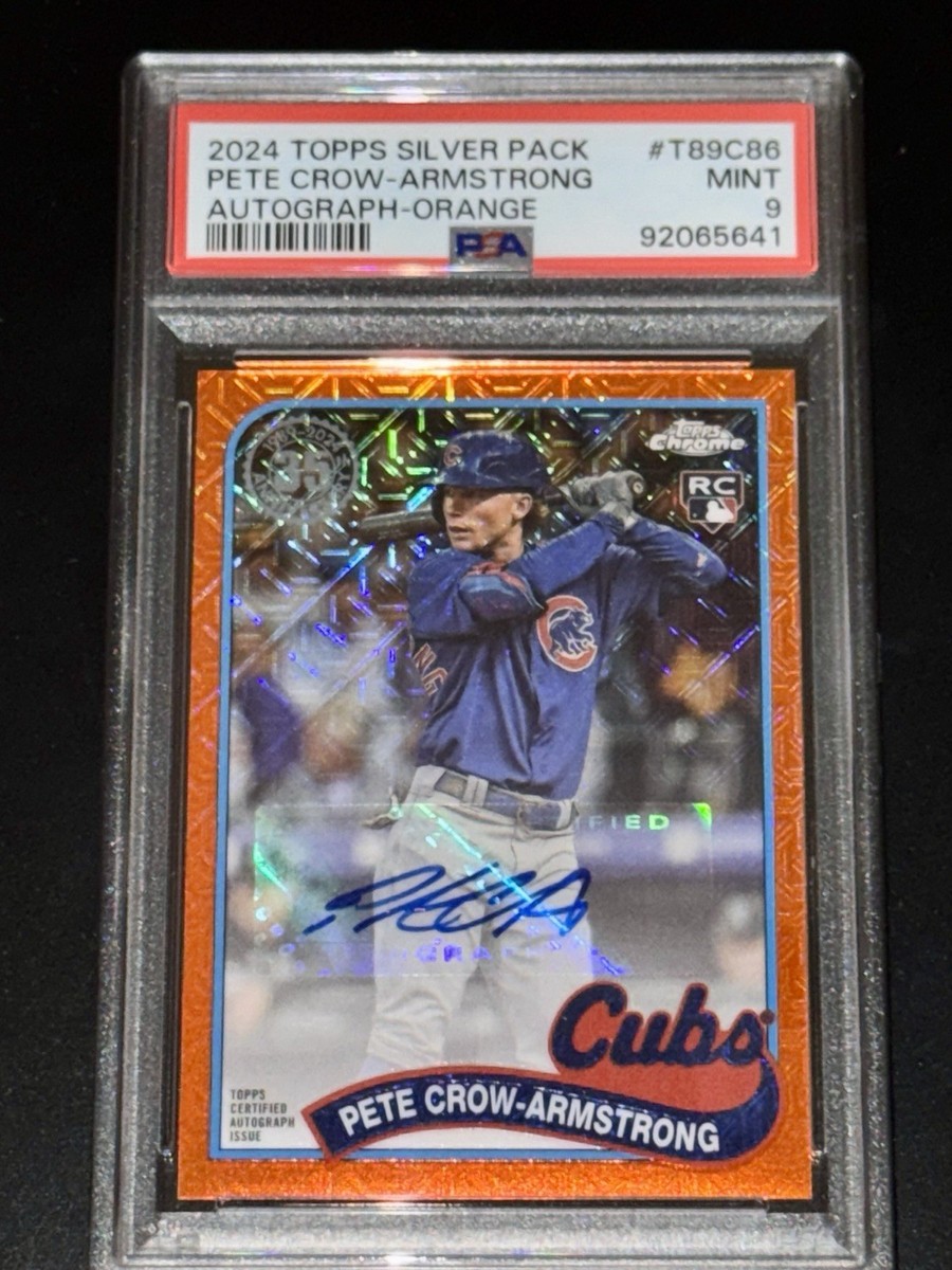 2024 TOPPS CHROME PETE CROW ARMSTRONG Auto ORANGE /25 PSA 9 2024 TOPPS CHROME PETE CROW ARMSTRONG Auto ORANGE /25 PSA 9