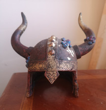 TERRARIUM DECOR VIKING HELMET CAVE SHELTER HIDE FOR REPTILES TARANTULAS NEW