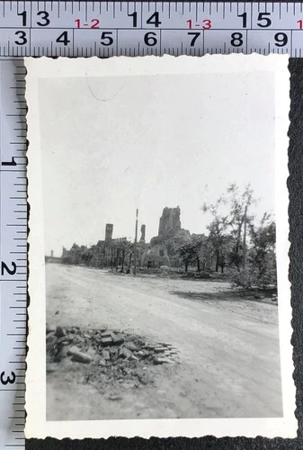 WW2 Era Military BW Photo Snapshot Main Street Nuremburg Germany 1945