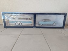 NOREV Citroën DS 19 1959 Echelle 1:18 Voiture Miniature et Caravane Hénon - Bleu