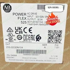 QTY 1 25B-D030N104 20HP 15kW EtherNet/IP VFD PowerFlex 525 480V NEW 25BD030N104