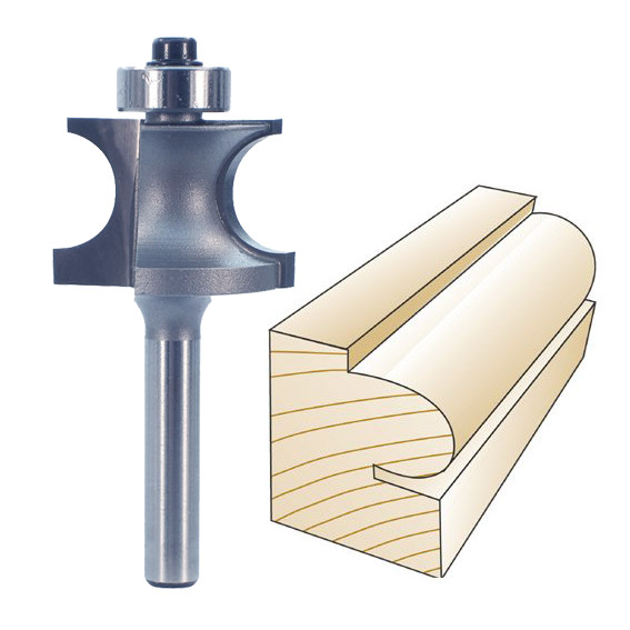 Whiteside 3256 Edge Beading Bit 1/4 in. SH x 1/2 in. BD