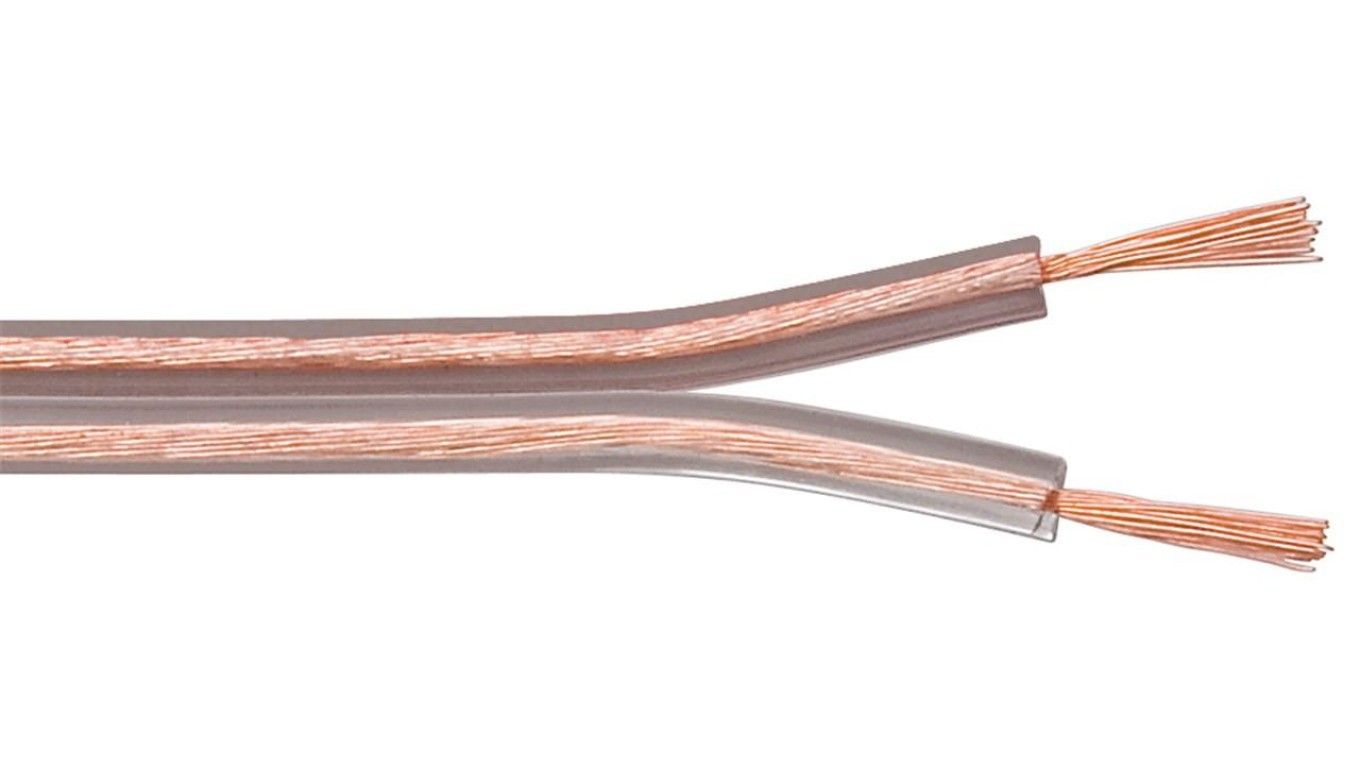 Speaker Cable Transparent CCA Cable Length 25m 67727