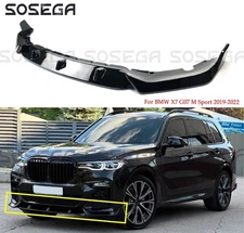 For BMW X7 G07 M Sport 2019-2022 Front Bumper Spoiler Splitter Lip Gloss BlacK