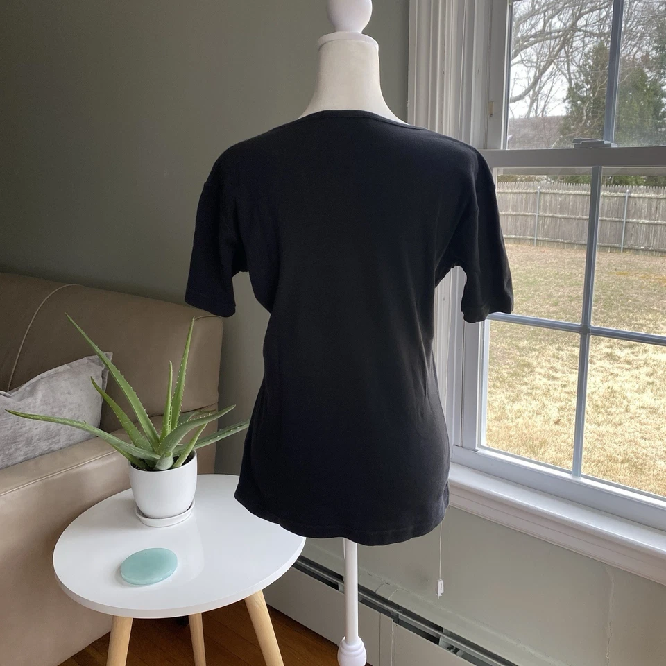 Camiseta De Colección Años 90 Salvatore Ferragamo Desteñida Camiseta Básica Logo Talla M Italia Y2K Foto 4 de 4