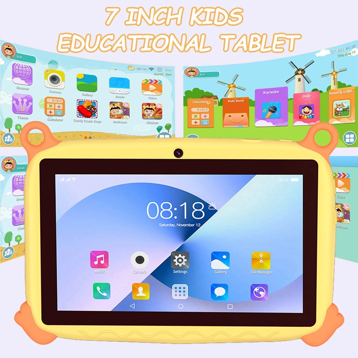 Tablette pour enfant 7'' Android 13 pour sécuriser la navigation internet des petits