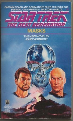 STAR TREK THE NEXT GENERATION # 7 MASKS BY JOHN VORNHOLT 1ST PB PRINT 1989/PPBK