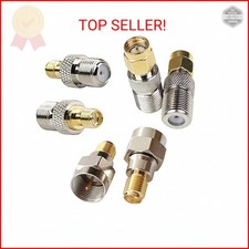 exgoofit F Type to SMA Male Female Coax Connector Coaxial Adapter 2 Sets 6 Pcs