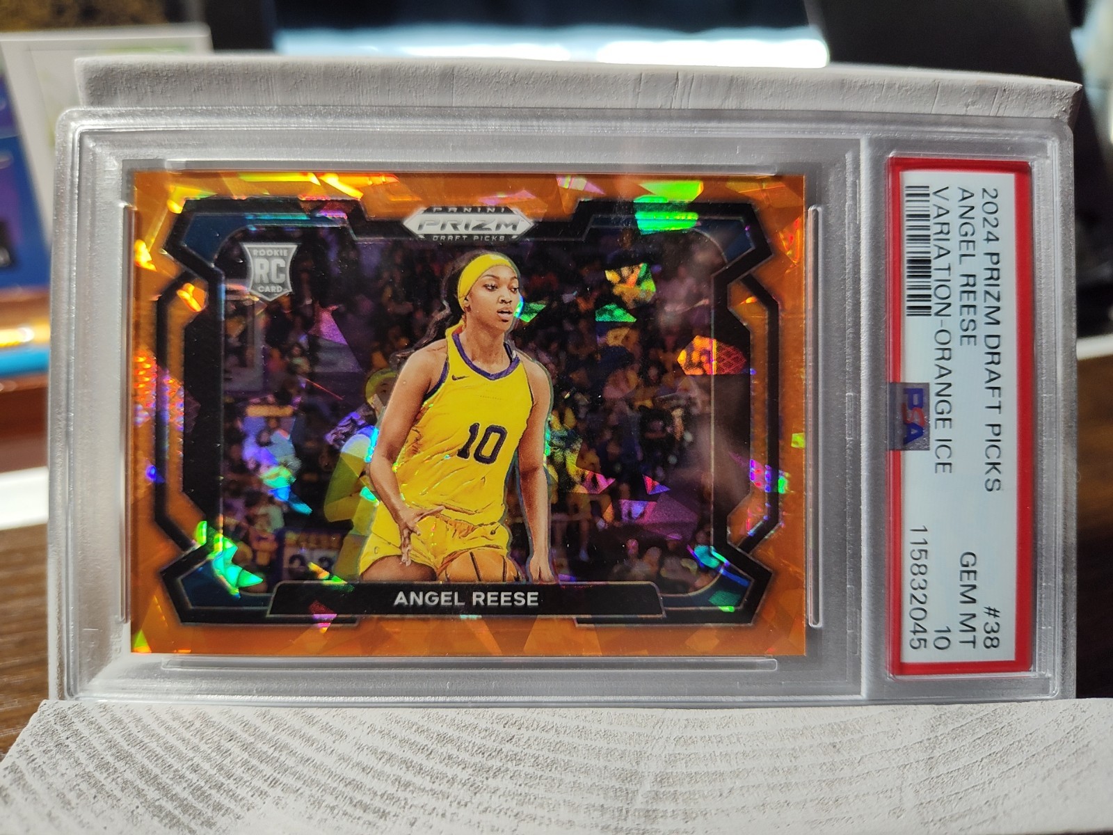 2024 Prizm Draft Picks #38 ANGEL REESE Variation Orange Ice RC Rookie PSA 10