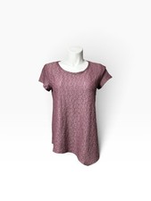 Simply Vera Women’s Large Shirt Pink Short Sleeve Stylish Trendy Top Pullover
