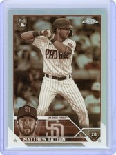 2023 Topps Chrome Update Matthew Batten San Diego Padres Rookie Sepia Refractor