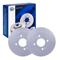 2X Hella Bremsscheiben 234Mm Hinten Passend FüR Hyundai I10 55916PRO