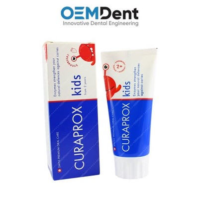 CURAPROX CS Kids Strawberry Toothpaste 60ml Fluoride Baby Toothpaste Age 2+
