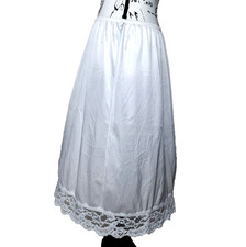 Vtg Vassarette Satin Lace Trim Half Slip Skirt White Womens 2XL Style 11-805