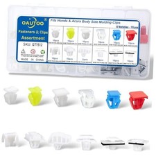 OAUTOO 115pcs fits Honda Acura Body Side Molding Clips Assortment Front and