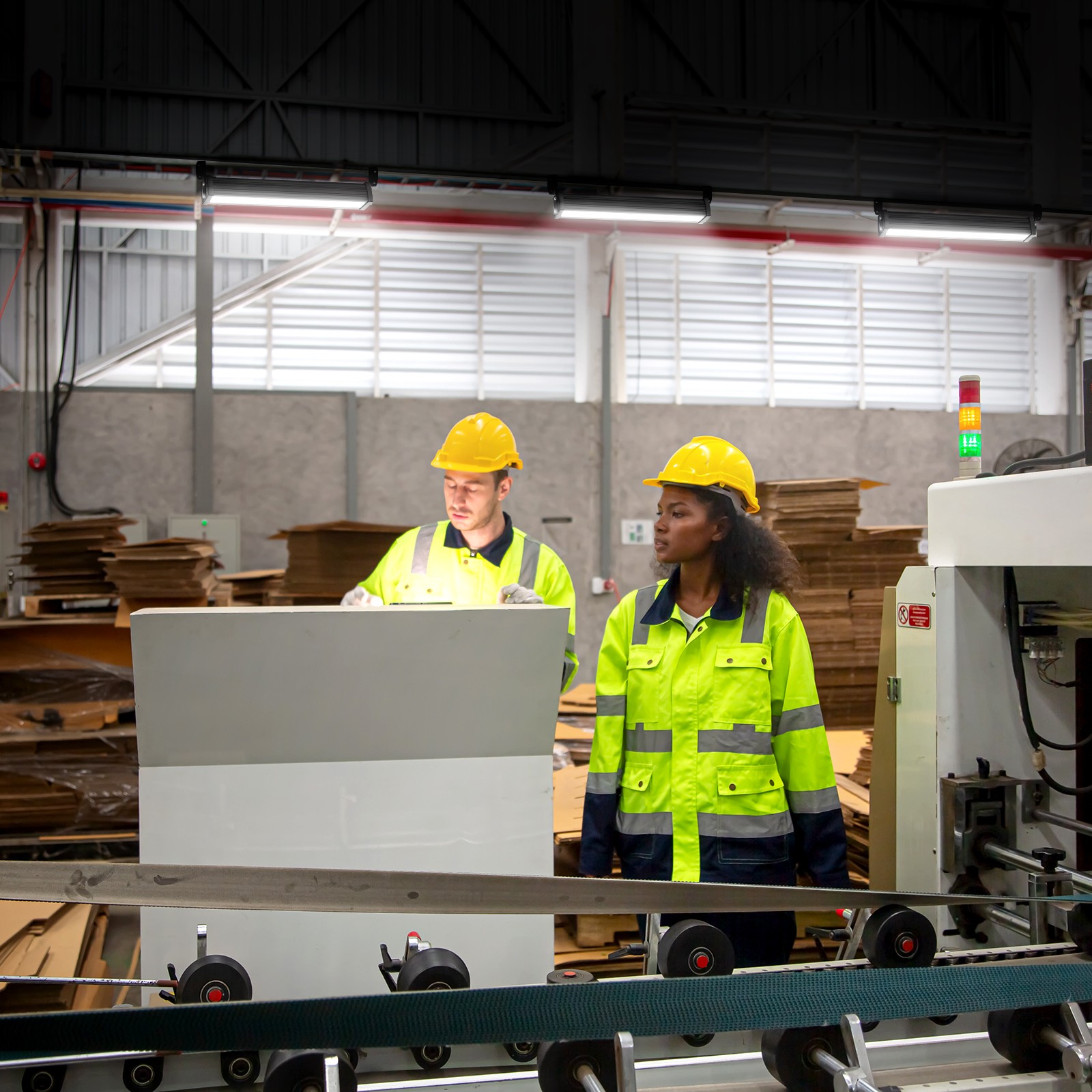 50W LED Linear Flood Light,6000LM 5700K Daylight White for Warehouse,Garage,Shop