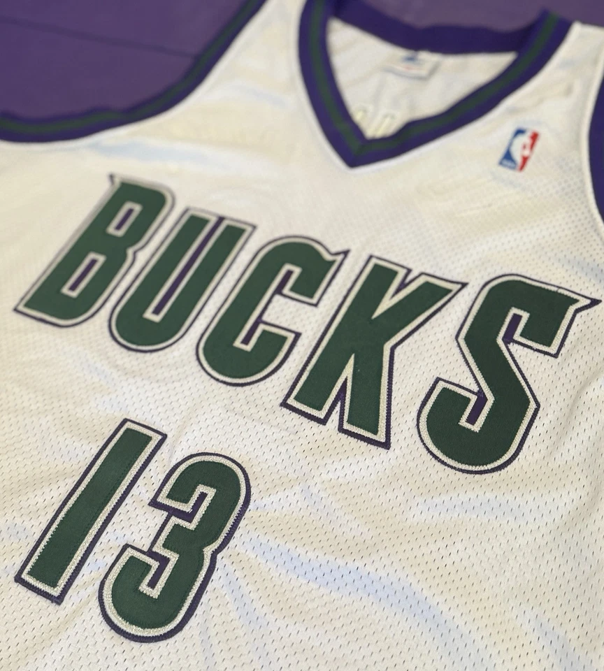 Auténtica camiseta de iniciación de colección de novato Glenn Robinson #13 Milwaukee Bucks 48/XL Foto 3 de 4