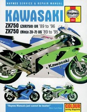 Haynes Moto Motorcycle Motorcycle Repair Manual For Kawasaki ZX-7 1989-1995