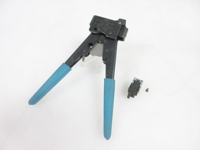 AMP 2-231652-0 HAND CRIMP TOOL FOR MODULAR PLUGS & 853400-1 8p8c RJ-45 DIE BLACK