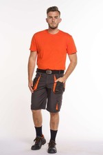Cargo Work Builder Trousers Shorts Multi Pockets For Men Waist 28-42 Grey Orange