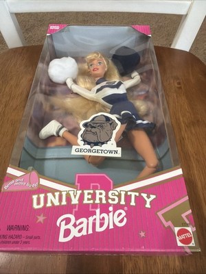 Vintage 1996 University Barbie Georgetown Bulldogs Cheerleader 