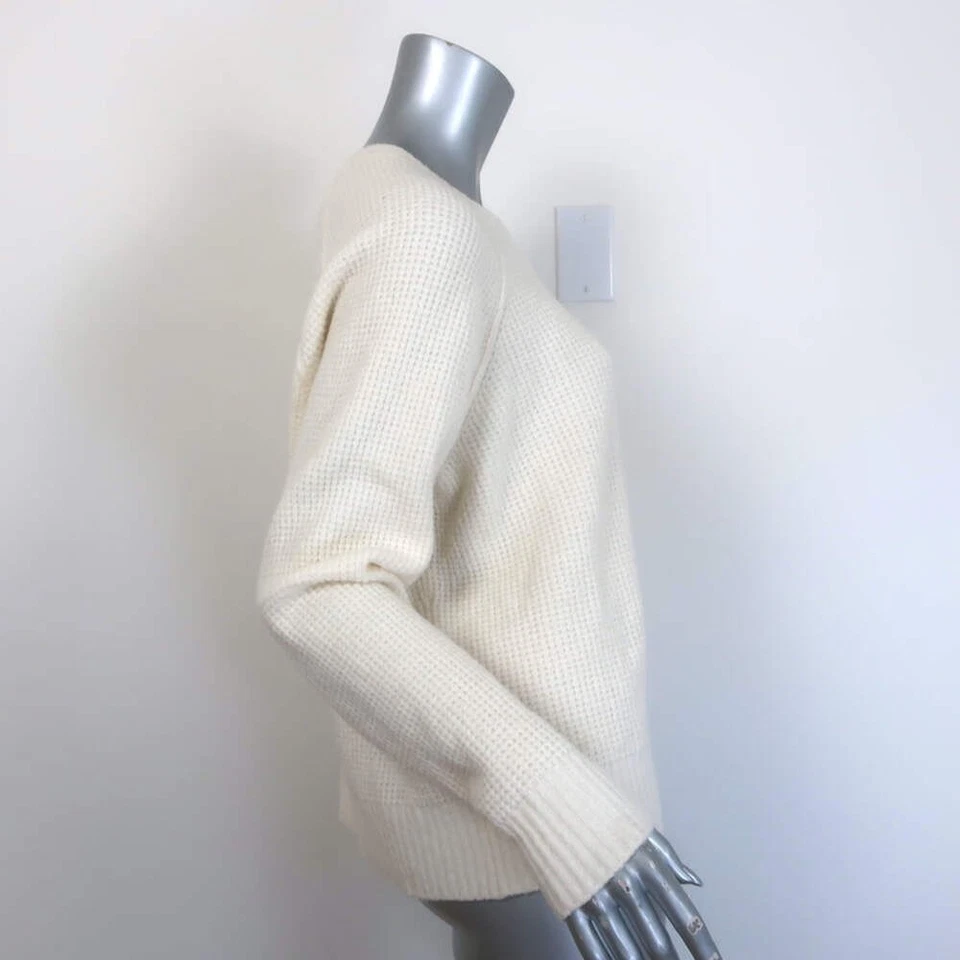 Suéter James Perse Tejido Waffle Cuello Redondo Crema Mezcla Lana Talla 1 Foto 4 de 4