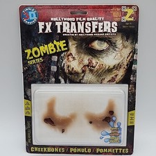 Tinsley 3D Transfer ZOMBIE CHEEKBONES Latex Free Water Applied Halloween