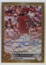 2022 Topps Chrome Veteran Gold Wave Refractor 45/50 Jesse Winker Auto kk4