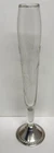 Vintage Lunt Sterling Weighted Champagne Toasting Flute Etched Glass 10.5"