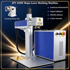 100W JPT Mopa Fiber Laser Marking Machine Metal Steel Marker & Rotary Auto focus
