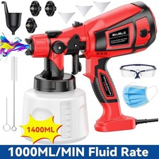 PAINT SPRAYER SPRAY GUN AIRLESS HVLP ELECTRIC 1400ML SPRAYGUN HAND HELD FENCE UK