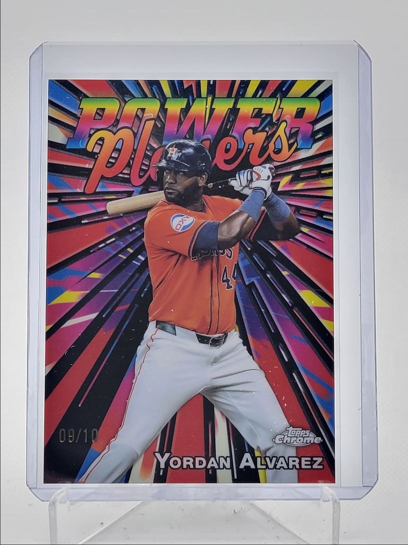 YORDAN ALVAREZ 2025 TOPPS CHROME POWER PLAYERS BLACK REFRACTOR /10 Q3967