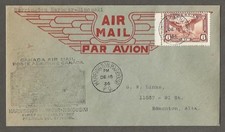 Canada first flight cover Harrington harbour to Rimouski Dec 18, 1936 [497