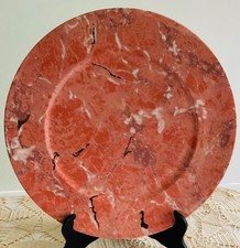 Villery & Boch Siena 12" Dinner PlateCharger PlatePinkMarble Unitof 1 Porcelain