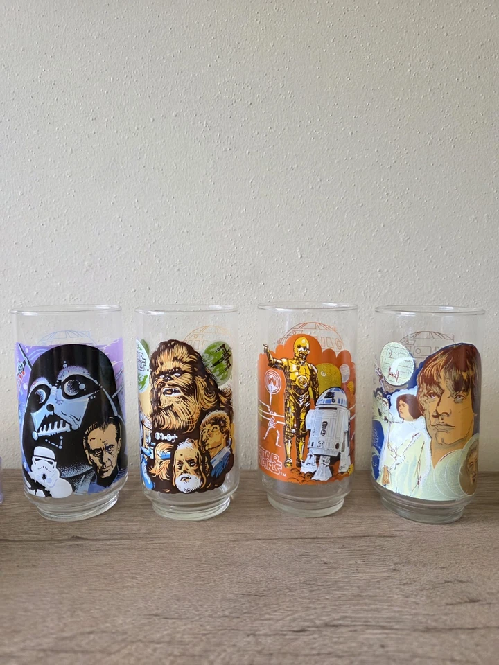 Burger King 1977 Star Wars Set of 4 Glasses Original Bag Coca Cola Vintage 1977 - Image 3 of 4