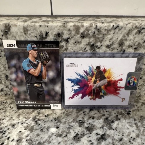 Topps 2024 Greatest Hits City Burst Paul Skenes Rookie 2 Card Lot MLB Pirates