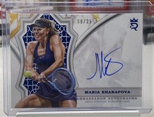 Maria Sharapova 2024 Topps Royalty Tennis Autograph /25 On Card Blue Parallel