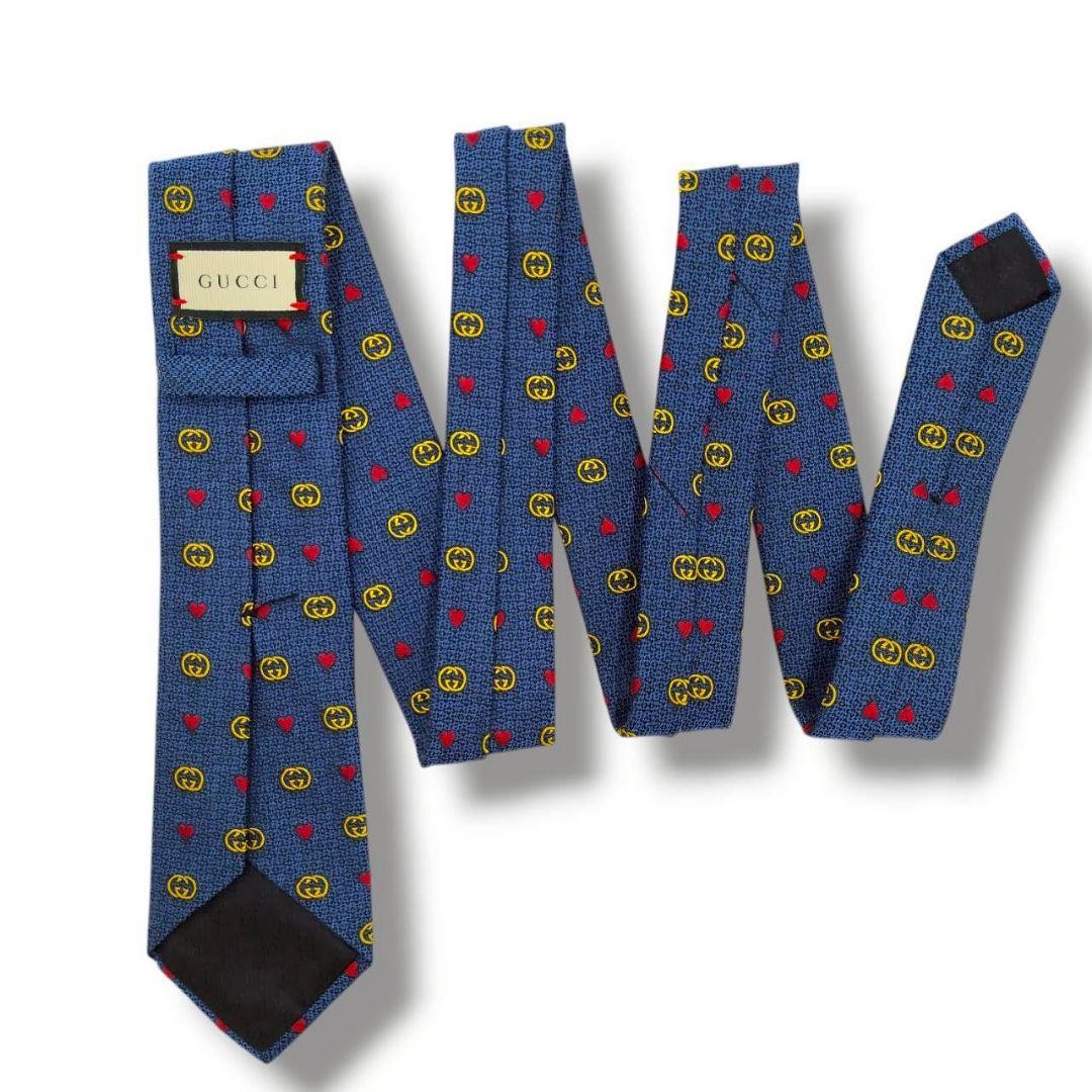 Mint Gucci Narrow Interlocking Heart Jacquard Tie… - image 12