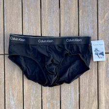 Calvin Klein CK mens BLACK Moden performance hip brief Underwear size XL