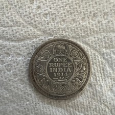 British India 1914 B One Rupee George V KM #524