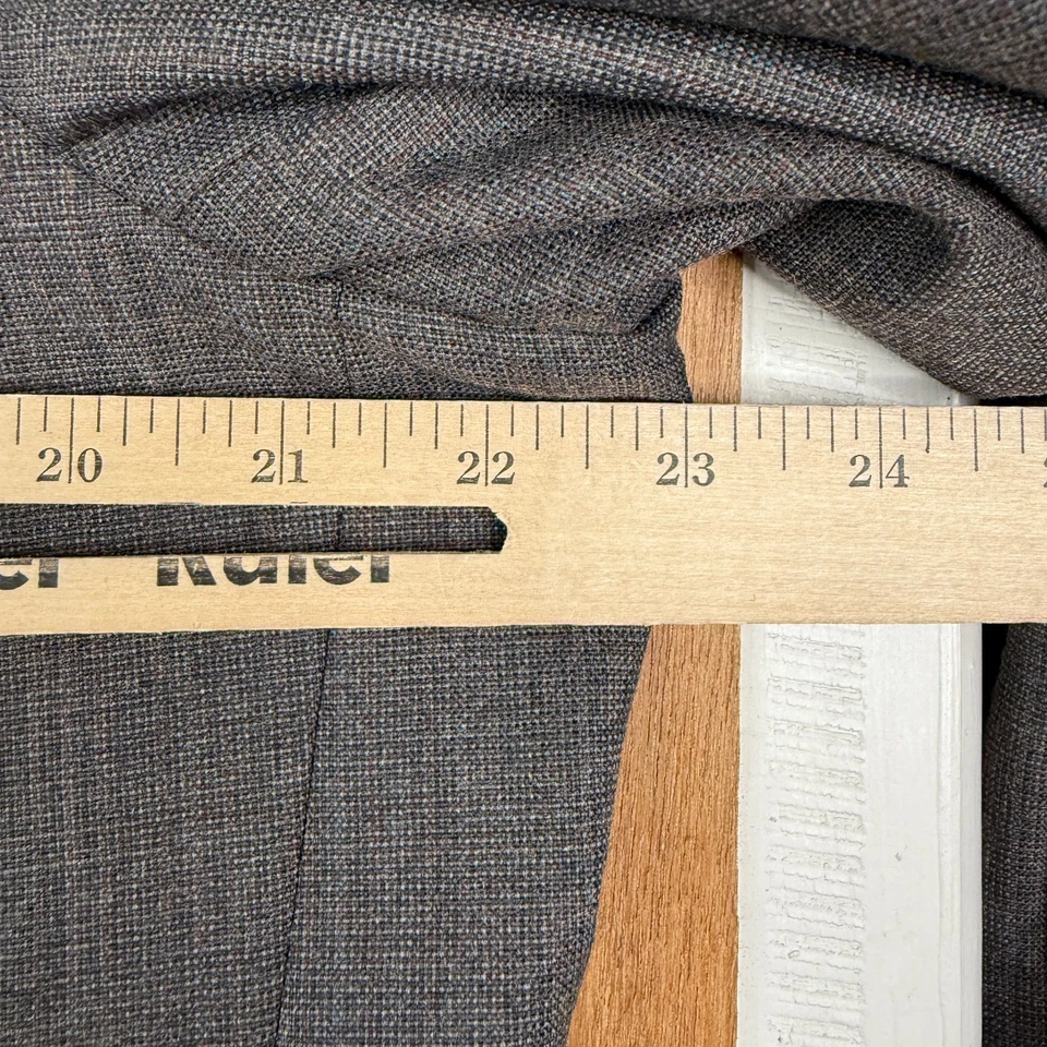 VTG Kuppenheimer Suit Mens 44R Brown 2 Button Wool 3 Piece Micro Tweed 40x29 - Image 3 of 4