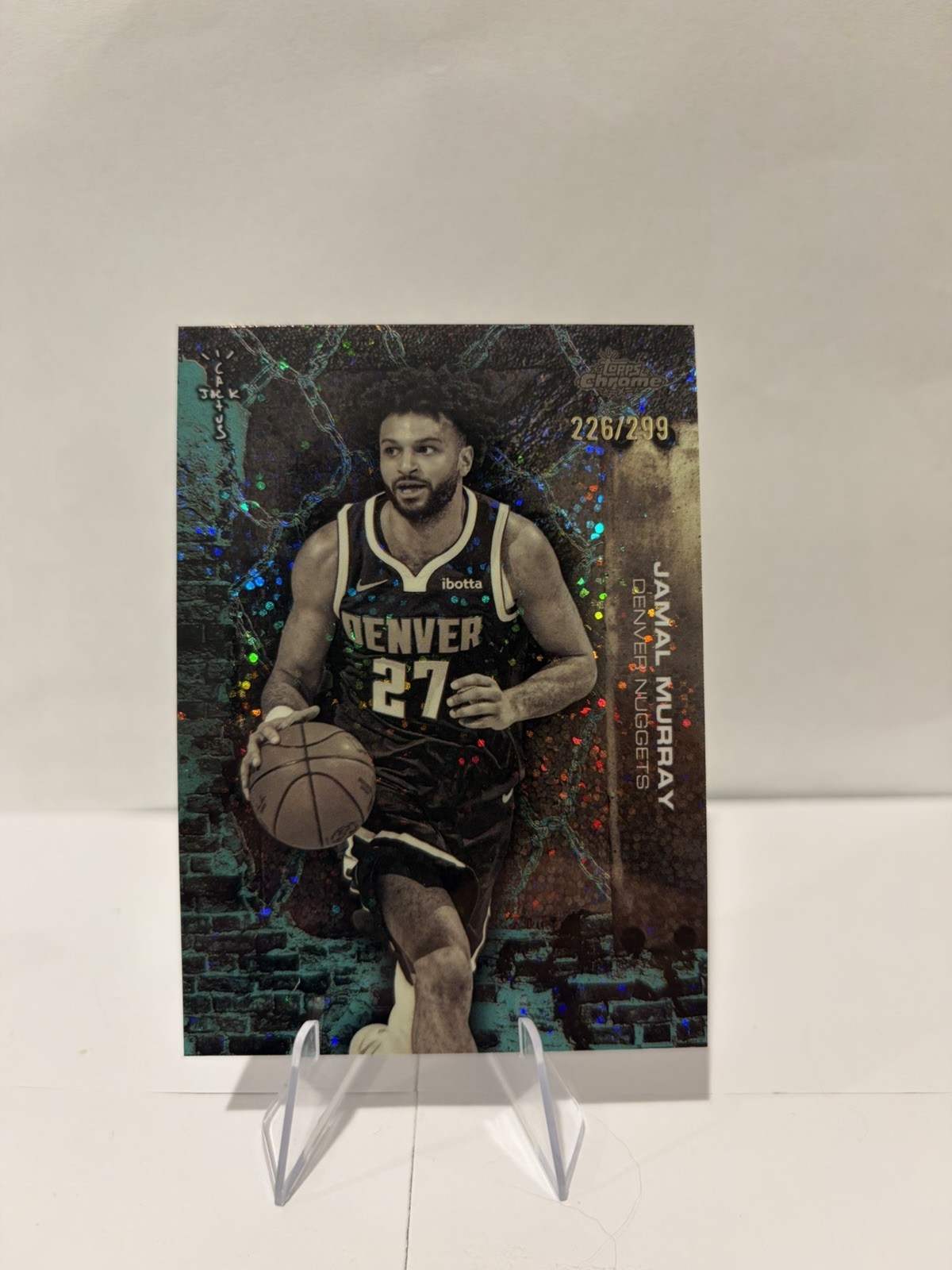 Jamal Murray Topps Chrome Cactus Jack Aqua Sparkle 101/299 Denver Nuggets