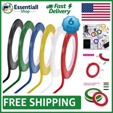 Self-Adhesive 1/8 Inch Whiteboard Tape - 6 Rolls for Creative Indoor Projects