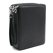 168 Slots Colored Pencil Organizer - Deluxe PU Leather Pencil Case Holder (Bl...