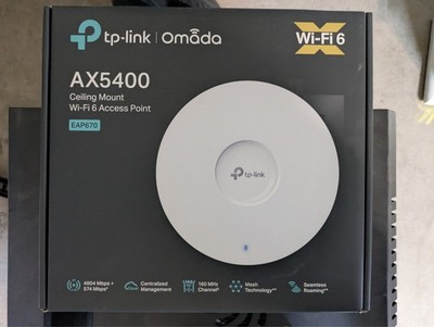 TP-LINK EAP670 AX5400 WiFi 6 Ceiling Mount PoE+ Wireless Access Point