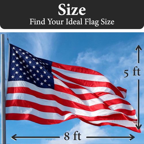 American Flags for Outside 5X8 | American Flag 5x8 -Heavy Duty Nylon Flags 5x... - Picture 4 of 7
