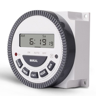 7 Days Weekly Programmable Digital Timer Lighting Switch LCD ON/OFF Time Relay