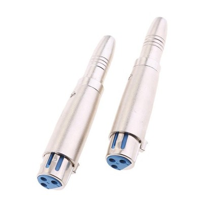 2 Pack XLR 3-Pin-Buchse auf 1/4 ''6,35 mm Mono Buchse Audio Mic Adapter